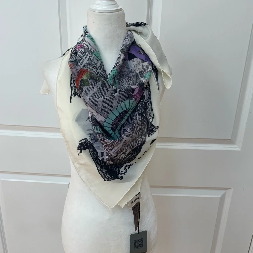 Blondie 85 Zadigcity Night Silk Scarf from Zadig& Voltaire - Picture 11 of 15